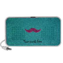 Moustache rose de scintillement haut-parleur portable