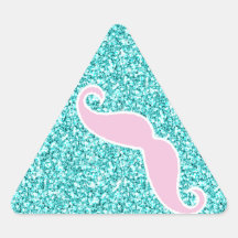 MOUSTACHE ROSE D'IRLY SUR L'EFFET TURQUOISE DE SCI AUTOCOLLANT