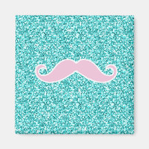 MOUSTACHE ROSE D'IRLY SUR L'EFFET TURQUOISE DE SCI MAGNETS POUR RÉFRIGÉRATEUR