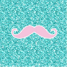 MOUSTACHE ROSE D'IRLY SUR L'EFFET TURQUOISE DE SCI DÉCOUPAGES EN ACRYLIQUE
