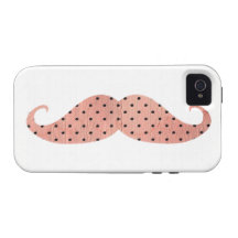 Moustache rose drôle de pois coque iPhone 4/4S
