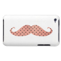 Moustache rose drôle de pois coques iPod touch 