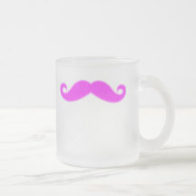 Moustache rose fuchsia Girly Tasse À Café