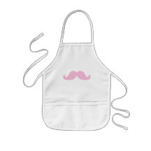 Moustache rose Girly Tablier