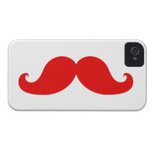 MOUSTACHE ROUGE DRÔLE COQUE iPhone 4
