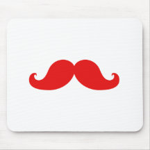 MOUSTACHE ROUGE DRÔLE TAPIS DE SOURIS