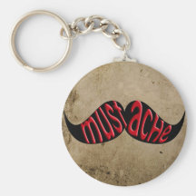 Moustache rustique Stache de moustache Porte-clef