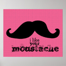Moustache - série noire de ciel posters