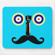 Moustache vintage de guidon tapis de souris