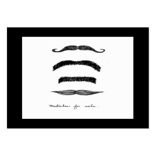 Moustaches à vendre potelé vertical modèles de cartes de visite
