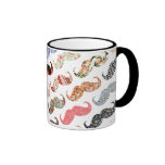 Moustaches colorées Girly drôles de motifs Tasses À Café