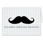 Moustaches drôles de Noël de vacances de moustache Carte De Vœux