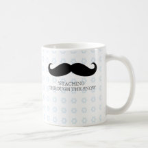 Moustaches drôles de Noël de vacances de moustache Mug À Café