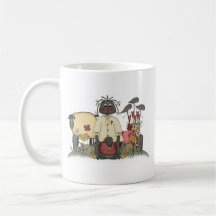 Moutons, Annie et corneilles Tasse