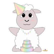 Moutons blancs d'anniversaire en pastel gentil à c découpage en acrylique