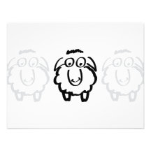 moutons blancs de moutons noirs invitations personnalisées