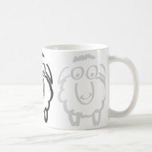 moutons blancs de moutons noirs tasse