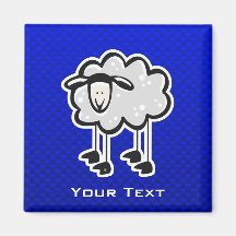 Moutons bleus magnets pour réfrigérateur