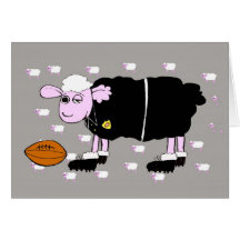 Moutons de rugby cartes de vœux