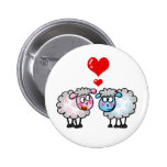 Moutons drôles de bande dessinée, épousant des cou badges