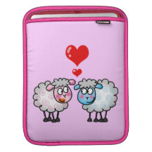 Moutons drôles de bande dessinée, épousant des cou housses iPad