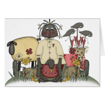 Moutons et corneilles de poupée d'Annie Carte De Vœux