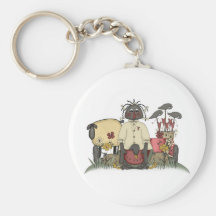 Moutons et corneilles de poupée d'Annie Porte-clefs