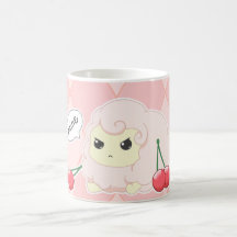 Moutons fiesty de rose mignon de kawaii avec des c tasse