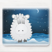 moutons la nuit tapis de souris