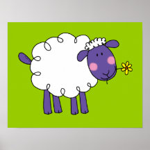 Moutons laineux affiche