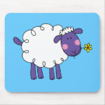Moutons laineux tapis de souris