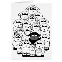 Moutons noirs carte de vœux