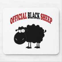 Moutons noirs drôles tapis de souris