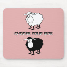 Moutons noirs et blancs tapis de souris