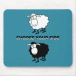 Moutons noirs et blancs tapis de souris