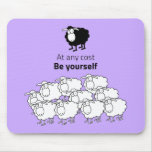 Moutons noirs et blancs tapis de souris