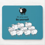 Moutons noirs et blancs tapis de souris