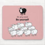 Moutons noirs et blancs tapis de souris