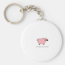 Moutons roses porte-clé