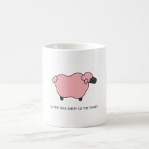 Moutons roses tasse
