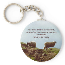Moutons sur les desiderata de motivation Keychain  porte-clés