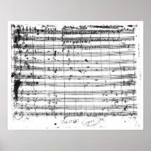 Ms.1548 Ouverture de l'opéra 'Don Giovanni Posters