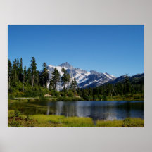 Mt Shuksan de lac picture Affiche