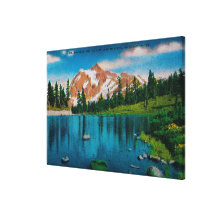 Mt. Shuksan et lac picture, WA Toile Tendue