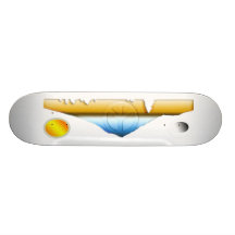 MtHoodBluGoldSunMoonPeace Skateboards Personnalisables