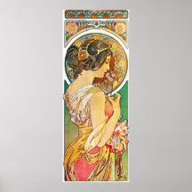 Mucha floral vintage poster