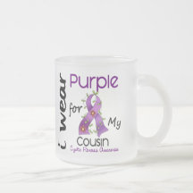 Mucoviscidose je porte le pourpre pour mon cousin  mug à café