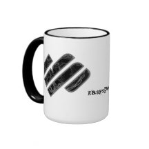Mug Easysport Black coffee/Blue splatter