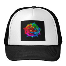Multicolor Rose Trucker Hat