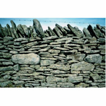 Mur de pierres sèches photo en relief